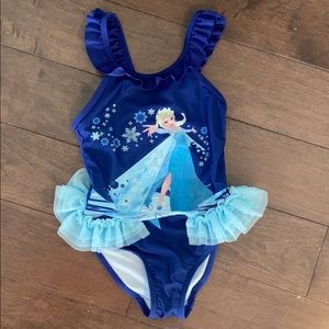 Disney Elsa swimsuit sz4 LIKE NEW